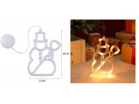Dekoracja w okno na przyssawkę LED świecąca BAŁWAN 20x13 cm biały ciepły