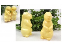 Dekoracja wielkanocna plastikowy ZAJĄC 10x5x5 cm ŻÓŁTY kpl. 2 szt