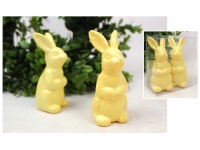 Dekoracja wielkanocna plastikowy ZAJĄC 10x5x4 cm ŻÓŁTY kpl. 2 szt