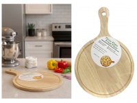 Deska, denko drewniane, bambusowe  z rączką owalne 35x23x1 cm
