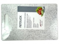 Deska kuchenna plastikowa 28,5x19x0,3 cm - biało-czarna