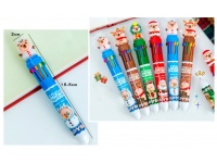 Długopis 10-kolorowy ŚWIATECZNY kapibara 15,5 cm mix kolor - 1 szt