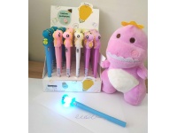Długopis DINOZAUR LED świecący 16,5 cm - 1 szt