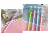 Długopis KWIATEK 22 cm z czarnym wkładem 0.5 mm mix kolor - 1 szt