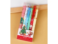 Długopis żelowy, cienkopis czarny wkład ŚWIĄTECZNY 14 cm kpl 6 szt