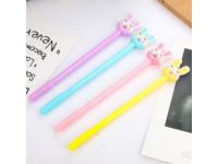 Długopis żelowy czarny wkład 0.5mm KRÓLIK mix kolor 19,5 cm - 1 szt