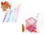 Długopis żelowy czarny wkład 0.5mm GLOBUS mix kolor 18,5 cm - 1 szt