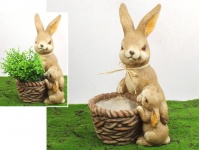 Doniczka ceramiczna ZAJĄC Z MAŁYM ZAJĄCZKIEM 47,5x26x32 cm