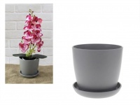 Doniczka Classic z podstawką nr 1 SZARA  - 1 szt