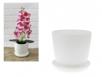 Doniczka Classic z podstawką nr 3 BIAŁA - 1 szt