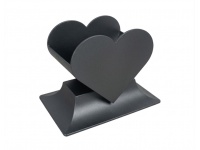 Doniczka SERCE 21,5x17x14 cm - Grafitowa