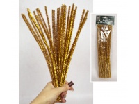 Druciki kreatywne wyciory, wyciorki METALIZOWANE 30 cm kpl 35 szt - ZŁOTE