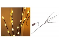 Drzewko 20 LED na baterie SZYSZKI biały ciepły 70 cm