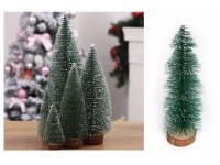 Drzewko świąteczne CHOINKA na pniu mini 30 cm ZIELONA oprószona śniegiem