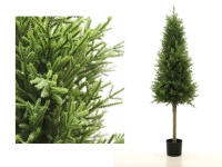 Drzewko świąteczne CHOINKA silikonowa na pniu w czarnej doniczne 150 cm ZIELONA