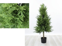 Drzewko świąteczne CHOINKA silikonowa na pniu w czarnej doniczne 110 cm ZIELONA