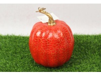 Dynia styropianowa 17x14 cm POMARAŃCZOWA ze złotym wzorem