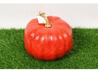 Dynia styropianowa 20x16 cm POMARAŃCZOWA ze złotym wzorem