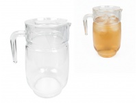 Dzbanek szklany z plastikową pokrywką 20x10,5 cm 1,3L