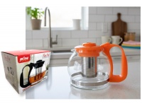 Dzbanek szklany z zaparzaczem i plastikową pokrywką 1250 ml