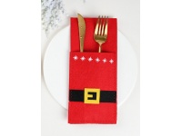 Etui filcowe na sztućce CZERWONE bożonarodzeniowe 22,5x10 cm