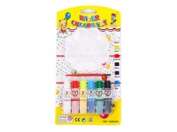 Farby wodne w tubkach z paletką i pędzlem na blistrze kpl 8 el. 22x12x1 cm