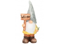 Figura ceramiczna, ogrodowa SKRZAT Welcome 43x17x12 cm