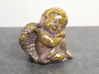 Figurka betonowa ANIOŁ 10,5x9,5x7 cm BRĄZOWO-ZŁOTA