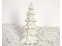Figurka ceramiczna CHOINKA 20x10,5x8 cm BIAŁA