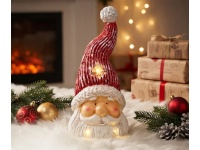Figurka ceramiczna GŁOWA MIKOŁAJA LED 43 cm (XY248073-42.5)