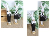 Figurka ceramiczna KRÓLIK Pan lub Pani 17,5 cm  - mix 1 szt