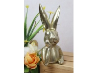 Figurka ceramiczna KRÓLIK podparty 20x9x8 cm cm ZŁOTY