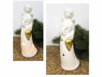 Figurka ceramiczna LED ANIOŁ 21x7x6 cm - 1 szt