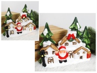 Figurka ceramiczna LED DOMEK MIKOŁAJA 24x20x7 cm