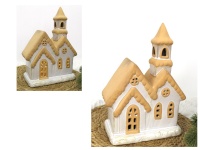 Figurka ceramiczna LED KOŚCIÓŁ 25x17x8 cm - 1 szt