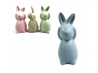 Figurka ceramiczna matowa ZAJĄC Z ŁAPKAMI U GÓRY 12x5x5 cm - mix kolor