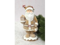 Figurka ceramiczna MIKOŁAJ 20x10x7 cm BRĄZOWO-BIAŁY