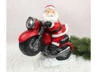Figurka ceramiczna MIKOŁAJ na motorze 28x27x10,5 cm