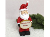 Figurka ceramiczna MIKOŁAJ Wesołych Świąt świecący LED 24x11x10 cm (29547-1)