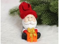 Figurka ceramiczna MIKOŁAJ z prezentem 9,5x6x5,5 cm (32153-2)