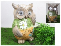 Figurka ceramiczna solarna mozaika SOWA 30x19x18,5 cm