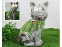 Figurka ceramiczna solarna z mrugającymi oczami KOT 35,5x23,5x16 cm