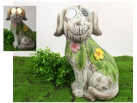 Figurka ceramiczna solarna z mrugającymi oczami PIES 35x24x17 cm
