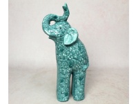 Figurka ceramiczna turkus SŁOŃ 35x17,5x10,5 cm