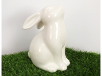 Figurka ceramiczna ZAJĄC 19x13x10 cm BIAŁY