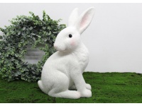 Figurka ceramiczna ZAJĄC flokowany 41x25 cm