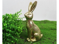 Figurka ceramiczna złota ZAJĄC 20,5x9,5x7,5 cm