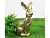 Figurka ceramiczna złota ZAJĄC 24x12,5x11 cm