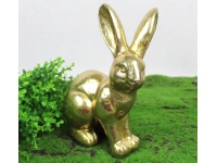 Figurka ceramiczna złota ZAJĄC 24x17x12 cm