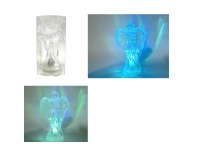 Figurka, lampka LED 10x7x4 cm ANIOŁ TRANSPARENTNY  - 1 szt